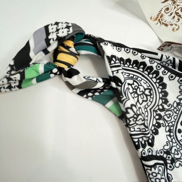 Becca Size X-Small Green Printed Reversible Hipster Swim Bottom Separates - Picture 9 of 15